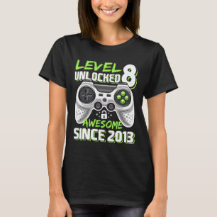 8 Unlocks Phantastisch 2013 Videospiel 8. Geburtst T-Shirt