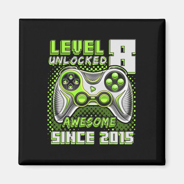 8 Unlocks Phantastisch 2015 Videospiel 8. Geburtst Magnet (Vorne)