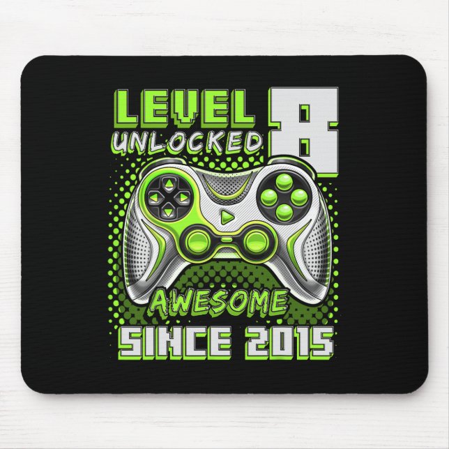 8 Unlocks Phantastisch 2015 Videospiel 8. Geburtst Mousepad (Vorne)