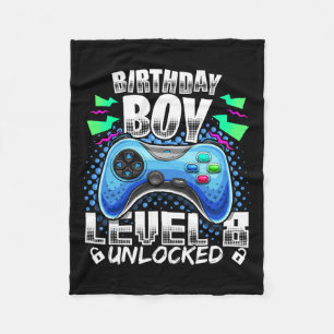 8 Unverriegeltes Videospiel 8. Geburtstag Gamer Gi Fleecedecke