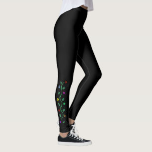 8 Verschiedene Blume ~ Grüne Weinberge Leggings