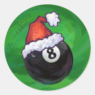 8 Weihnachtsgrün Runder Aufkleber