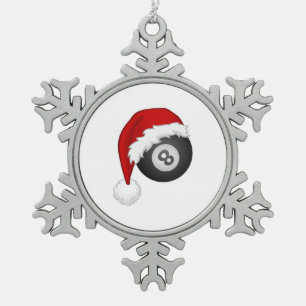 8 Weihnachtsmannmütze Weihnachten Weihnachten - Bi Schneeflocken Zinn-Ornament