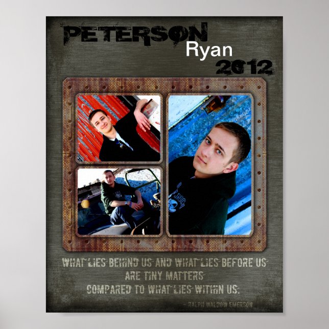 8"x10" 3 Slot SENIOR Collage Montage Urban Blade Poster (Vorne)