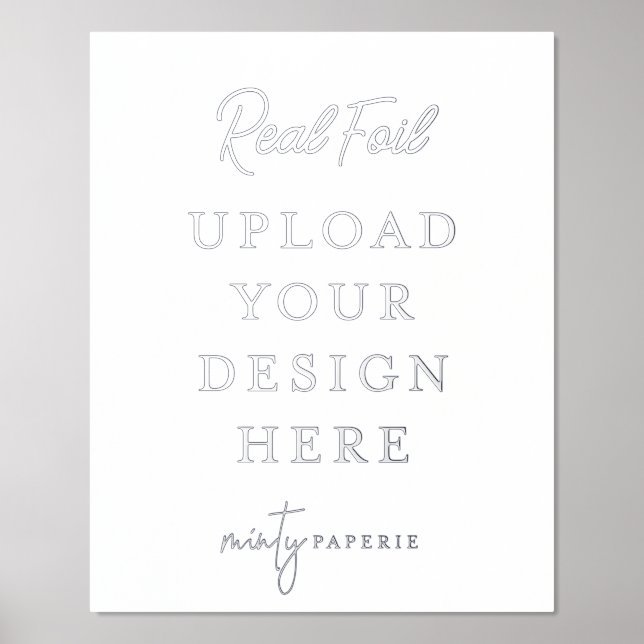 8"x10" Silver Foil Art Print - Mach es selbst Foliendrucke (Vorderseite)