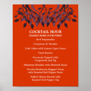 8 x 10 Cocktailmenü für das Framing Poster
