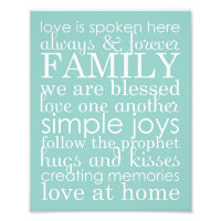 8 x 10 Familienhochzeit Word Art Collage House Reg