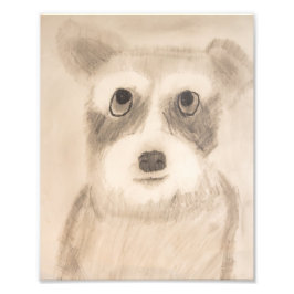 8" x 10" Schattierter Schnauzer Print Fotodruck