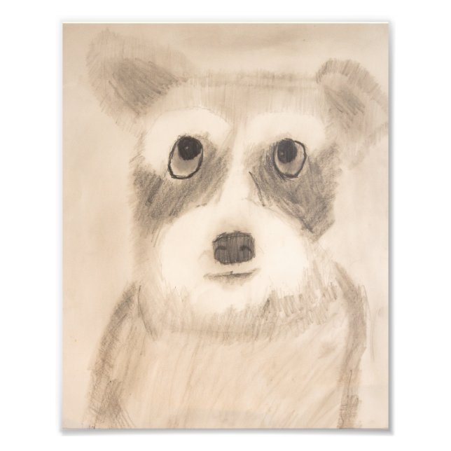 8" x 10" Schattierter Schnauzer Print Fotodruck (Vorne)