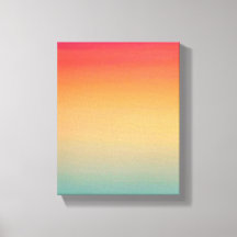 8 x 10 Zoll Moderner Regenbogen Himmel Rot Gelb Bl