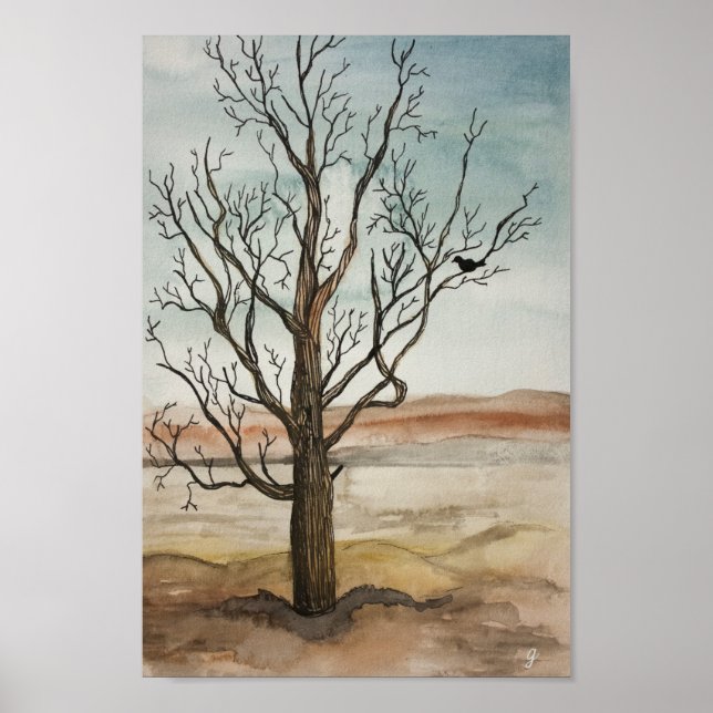 8" x 12", Spring Tree Poster (Matte) (Vorne)