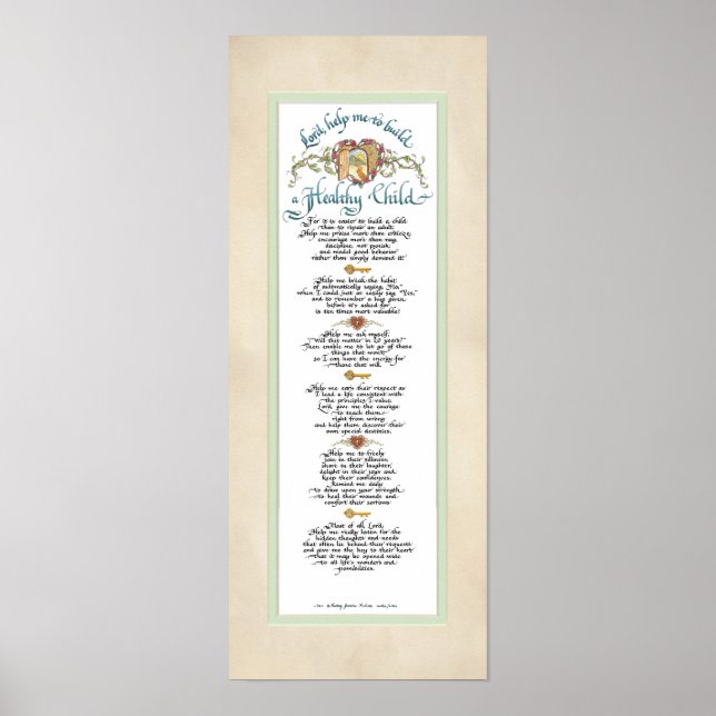 8 x 20 Aufbau eines gesunden Kindes, Pergament Aqu Poster (Vorne)