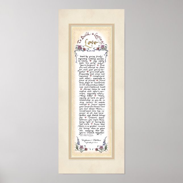 8 x 20 zum Erstellen einer dauerhaften Liebe Cream Poster (Vorne)