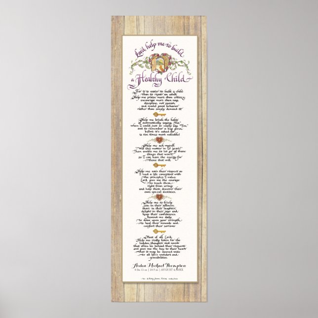 8 x 24 Aufbau eines gesunden Kindes - Stallholzzza Poster (Vorne)