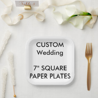 8 x Custom Wedding Square Paper Teller 7 Zoll