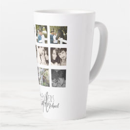 8 x FOTO COLLAGE Neuerdings Personalisierte WEDD Milchtasse
