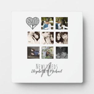 8 x PHOTO COLLAGE Newlyweds Personalized WEDDING Fotoplatte