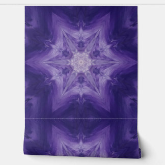 8A Einzigartiger Lila White Star Mandala Tapete
