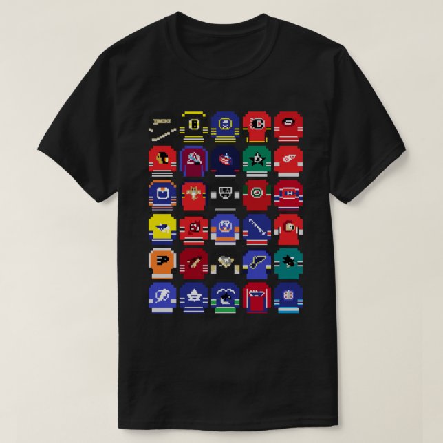 8Bit Hockey Jerseys T-Shirt (Design vorne)