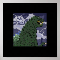 8bit Kaiju Poster