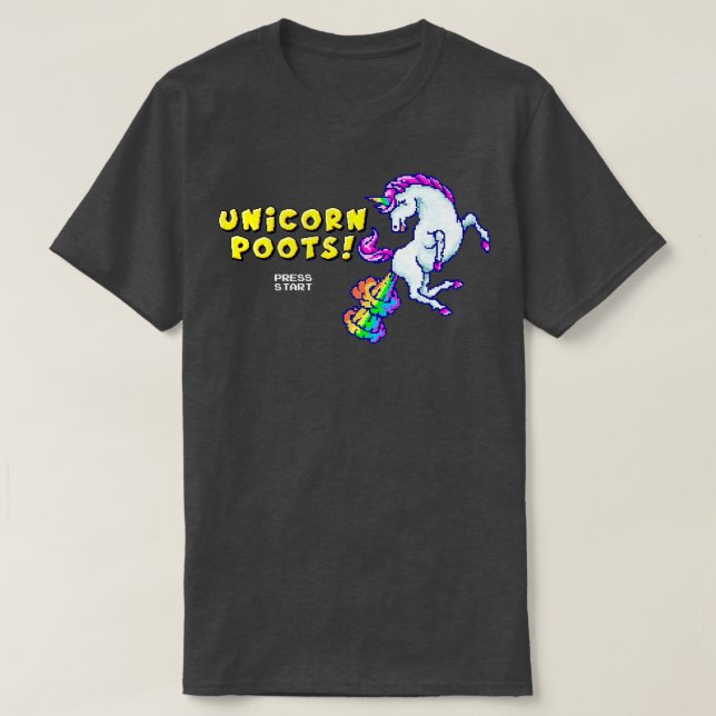 8Bit Unicorn Poots T-Shirt (Design vorne)