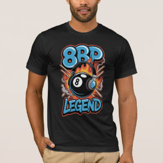 8BP Legend - Acht-Kugel-Feuer-Grafik T-Shirt