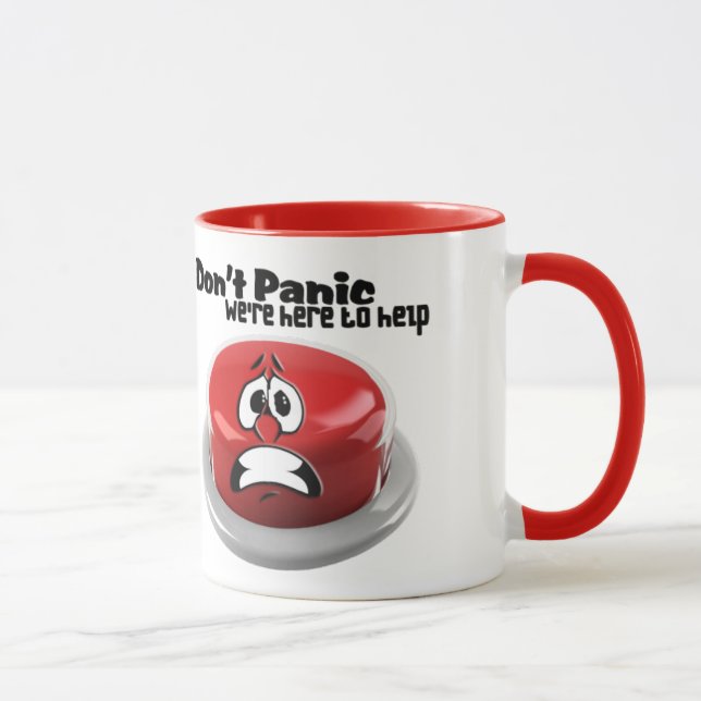 #8Don't Panik Ringer-Tasse Tasse (Rechts)