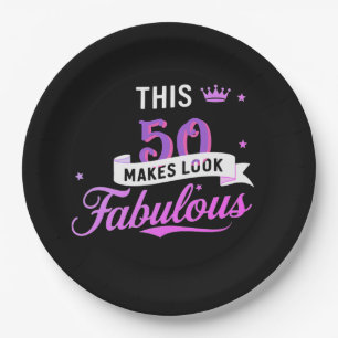 8er Pack Runder Papier-Teller zum 50. Geburtstag f Pappteller