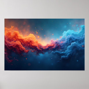 8K Abstrakte Visionen: Moderne Texturen und fließe Poster