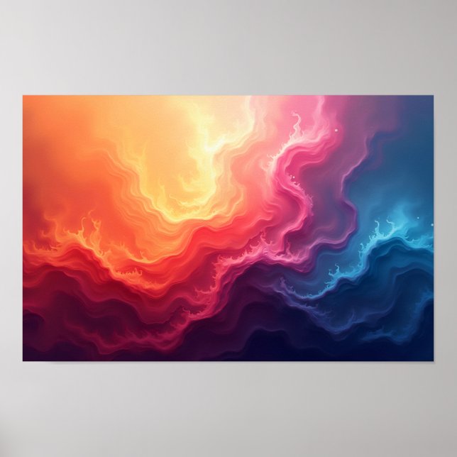 8K Abstrakte Visionen: Moderne Texturen und fließe Poster (Vorne)