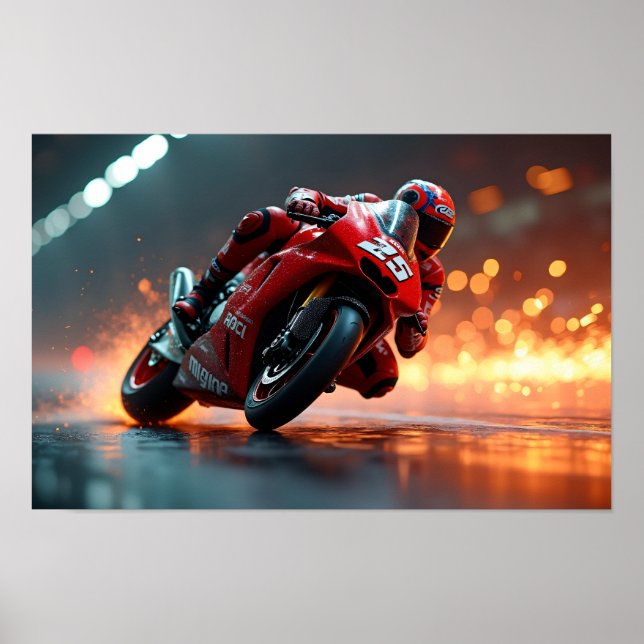 8K MotoGP Elite: High-Velocity Superbike Digital Poster (Vorne)