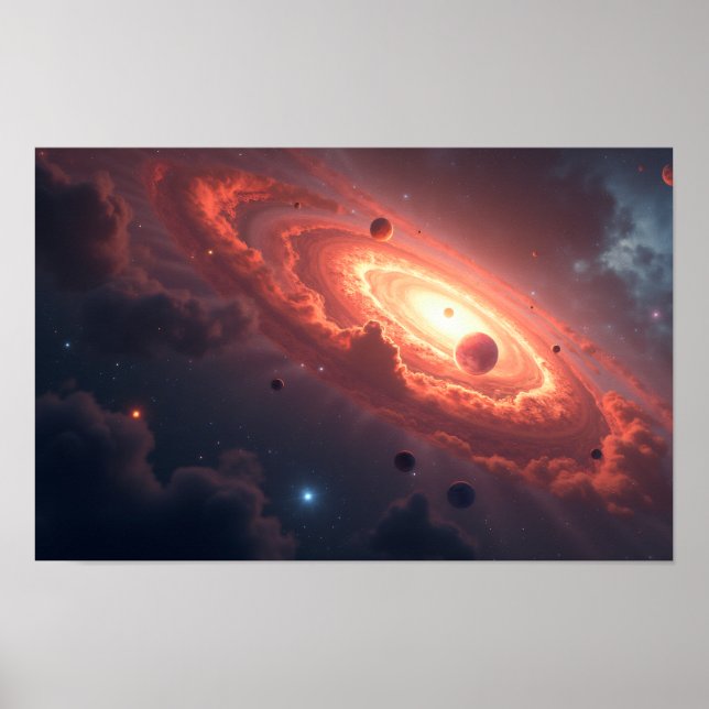 8K Multiversum-Horizonte: Milchstraße & parallele  Poster (Vorne)