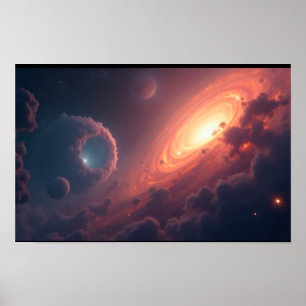 8K Multiversum-Horizonte: Milchstraße & parallele Poster