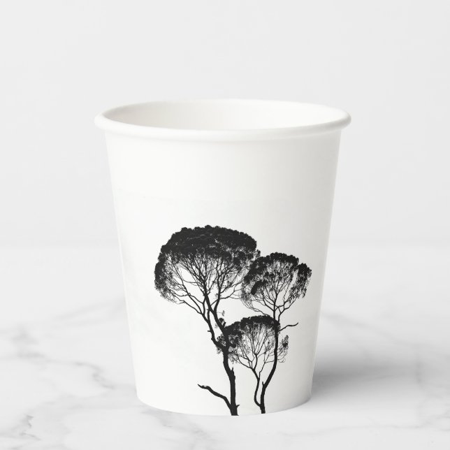 8oz Paper Cup Ideal für kalte und warme Getränke Pappbecher (Vorderseite)