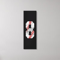 8th Birthday Baseball Big Number Eight 8 Year