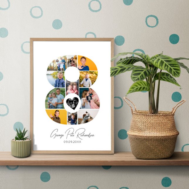 8th Birthday Photo Collage Poster Keepsake (Von Creator hochgeladen)