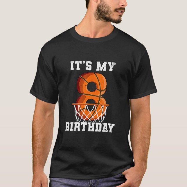 8th Birthday Sketll  T-Shirt (Vorderseite)