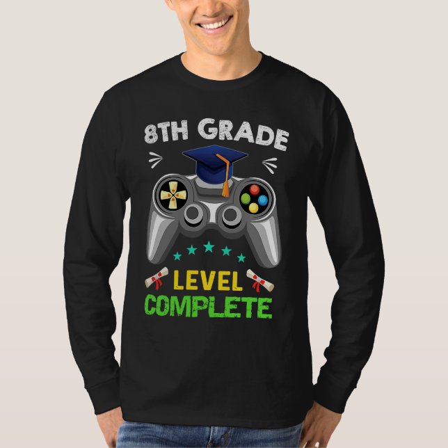 8th Grade Graduation Level Complete Gamer 2022 T-Shirt (Vorderseite)