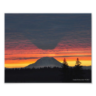 8X10 #12 Mount Rainier und es ist Shadow Fotodruck