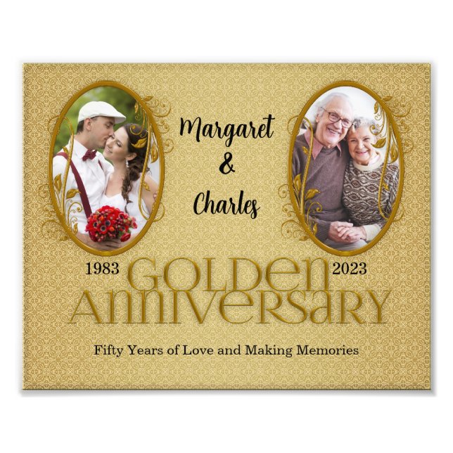 8x10 50th Golden Annivsersary Collage Fotodruck (Vorne)