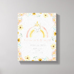 8x10 Birth Stat Magic Unicorn Baby Girl Leinwanddruck