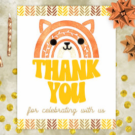 8x10 Danke Boho Woodland Fox Geburtstag Poster