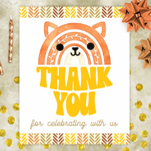 8x10 Danke Boho Woodland Fuchs Geburtstag Poster