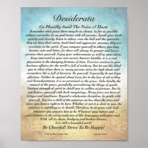 8x10 Desiderata Gedicht & andere Größen auch! Poster