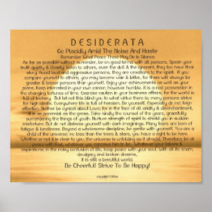 8x10 Desiderata Gedicht & andere Größen auch! Poster