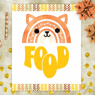 8x10 Food Station Boho Woodland Fuchs Geburtstag Poster