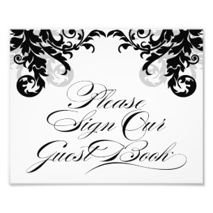 8x10 Geblüht Unterschreiben Unser Gästebuch für Fr Fotodruck