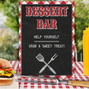 8x10 GRILLEN Geburtstags Dessert Bar Table Sign Poster