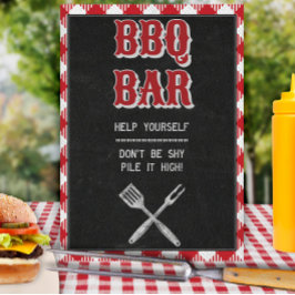 8x10 GRILLEN Hinterhof Geburtstag GRILLEN Bar Tafe Poster