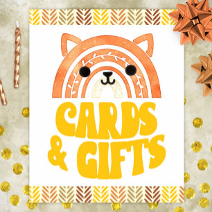 8x10 Karten & Geschenke Boho Woodland Fox Geburtst Poster